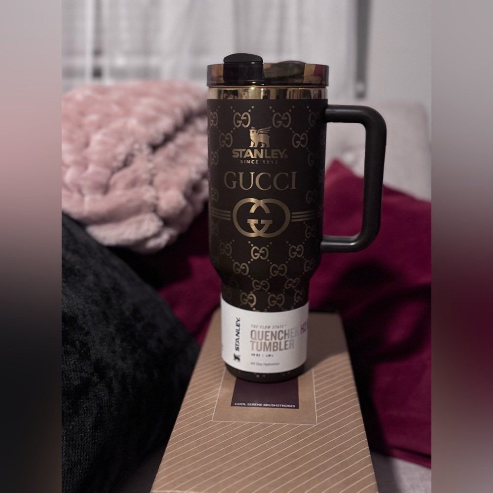 Stanley Brown and Gold Quencher Tumbler